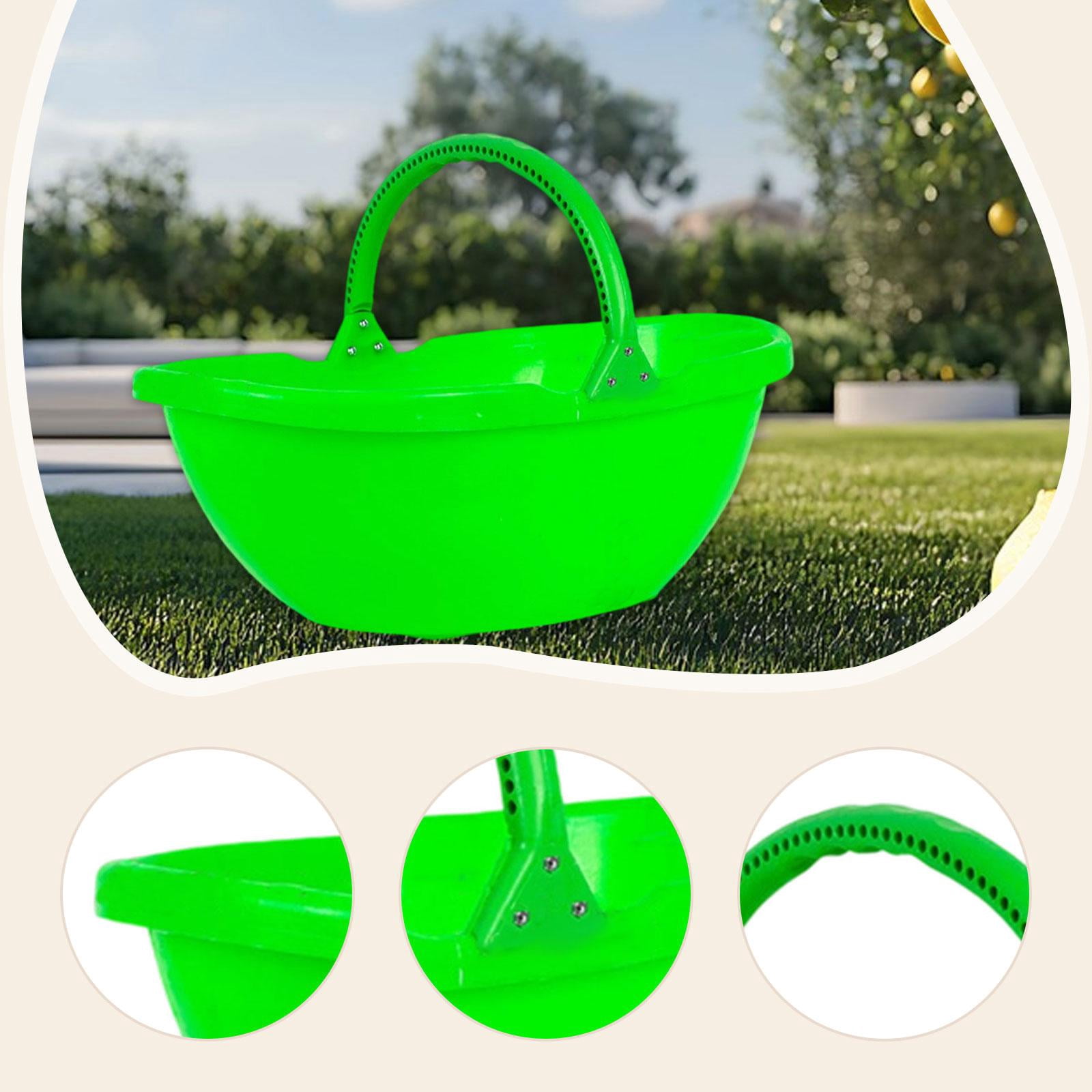 Miulika Garden Harvesting Basket, Picking Basket with Handle, Multipurpose Handheld Harvesting Tool for Lawn, Kitchen, Farm, Garden, Yard Green