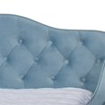 thumbnail image 4 of Baxton Studio Freda Light Blue Velvet and Button Tufted Queen Size Wood Daybed, 4 of 9