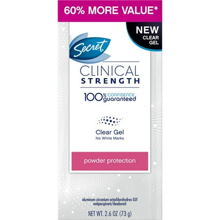 Secret Clinical Strength Clear Gel Women's Antiperspirant & Deodorant, Powder Protection 2.60 oz