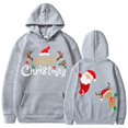 thumbnail image 3 of Bmisegm Sweat à Capuche Imprimé Lettre du Père Noël pour Femmes Col Rabattu Plus Design Ample avec Chandails en Molleton Décontractés pour Femmes GY2 TG, 3 of 3