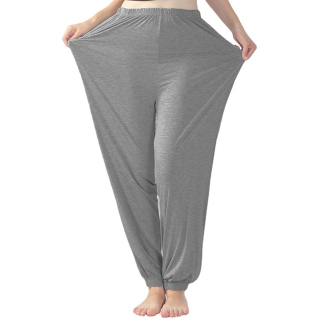LUXUR Ladies Straight Leg Bottoms Tummy Control Sport Trousers Dark Gray 5XL