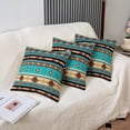 thumbnail image 3 of Aztec Pillow Cover for Sofa Tribal Arrow Throw Pillow Cover,Retro Southwestern Bohemian Cushion Case,Western Star Geometric Stripes Decorative Square Pillow Case,22x22 Inch, 3 of 6