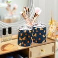 thumbnail image 3 of Yayeee 2 Pack Qtip Holder Bathroom Cotton Swab Canister with Lid Clear Dispenser Set, Blue Capybaras, 3 of 6