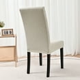 thumbnail image 4 of Skksst Dining Chair Slipcover Jacquard Seat Cover Waterproof Stretch Protectors, Beige, Set of 2, 4 of 7