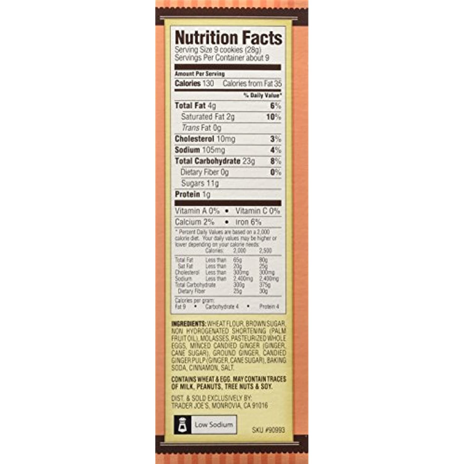 Trader Joe's Cookie Thins Triple Ginger, 9 oz, Pack 2