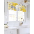 thumbnail image 3 of Valances for Windows Yellow Gray Abstract Rod Pocket Cafe Window Treatments Valance Curtains for Kitchen Bathroom Laundry Basement Windows 60"x18", 3 of 9