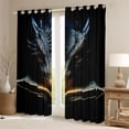 thumbnail image 2 of Homewish Cartoon Dragon Curtains Pack of 2 (42x84 Each),Jungle Animal Curtains Blackout,Magic Wildlife Bedroom Curtains For Boys Kids,Microfiber Bedroom Decor, 2 of 6
