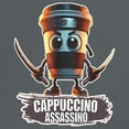 thumbnail image 3 of Cappuccino Assassino Men's V-Neck T-shirt Fun Italian Brainrot Gen Z Alpha Meme, 3 of 7