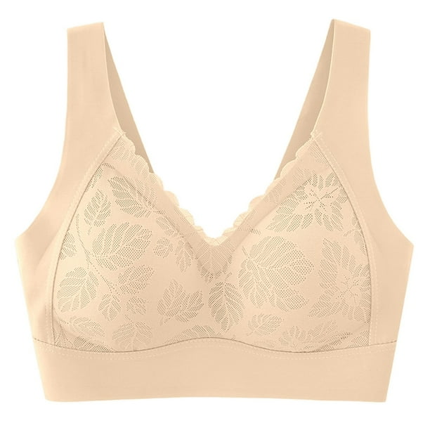 Brasier Sujetador Push up sin Aros de Acero, con Ajuste Lateral y sin Costuras para Pecho Pequeño Mediana