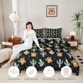 thumbnail image 3 of Erosebridal Cute Highland Cow Full Size Comforter Sets for Kids, Rustic Lodge Cabin Bedding Sets, Black Reversible 3-Piece, 1 Comforter and 2 Pillowcases, 3 of 6