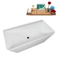 thumbnail image 5 of 59" Streamline B-392-147-BL Soaking Freestanding Tub and Tray With Internal Drain in Matte Black, 5 of 10