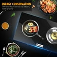 thumbnail image 5 of Outdoor & Indoor Portable Propane Stove, Single & Double Burners with Gas Premium Hose for Backyard Kitchen, Camping Grill, Hiking Cooking, Outdoor Recreation (RQ62-LARGE,2Burners), 5 of 8