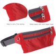 thumbnail image 2 of Ceinture de Course avec Fermeture Éclair, Pochette de Course Extérieure Imperméable pour Femmes Hommes Support Cellulaire Clés (Rouge), 2 of 8