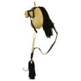 thumbnail image 3 of Caballo de juguete con palo, cabeza de animal, regalo encantador, accesorios ligeros para fotos, caballo divertido Marrón, 3 of 9