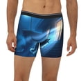 thumbnail image 2 of Salouo A Wolf Barks Out A Window Pattern Men's Boxer Briefs, Soft & Breathable Underwear Elastic Waistband Briefs for Men,1-Pack, 2 of 7