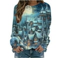 thumbnail image 2 of ZRGHAOYLQ Trendy Christmas 3D Pattern Shirts Women's Merry Christmas Crewneck Pullovers Sweatshirt Long Sleeve Loose Shirts Tops for Christmas Gifts, 2 of 5