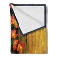thumbnail image 2 of Flower Soft Flannel Fleece Throw Blanket, Oil Painting Composition with Botanical Vase Design Weathered, Cozy Plush for Indoor and Outdoor Use, 50" x 60", Vermilion Blue, by Ambesonne, 2 of 5