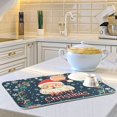 thumbnail image 6 of Yayeee Dish Drying Mat for Kitchen Counter 16"x18" Microfiber Absorbent Pad, Blue Christmas Santa, 6 of 7