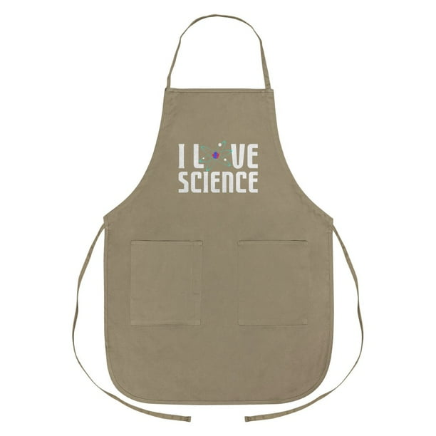 I Love Science Atom Apron with Pockets