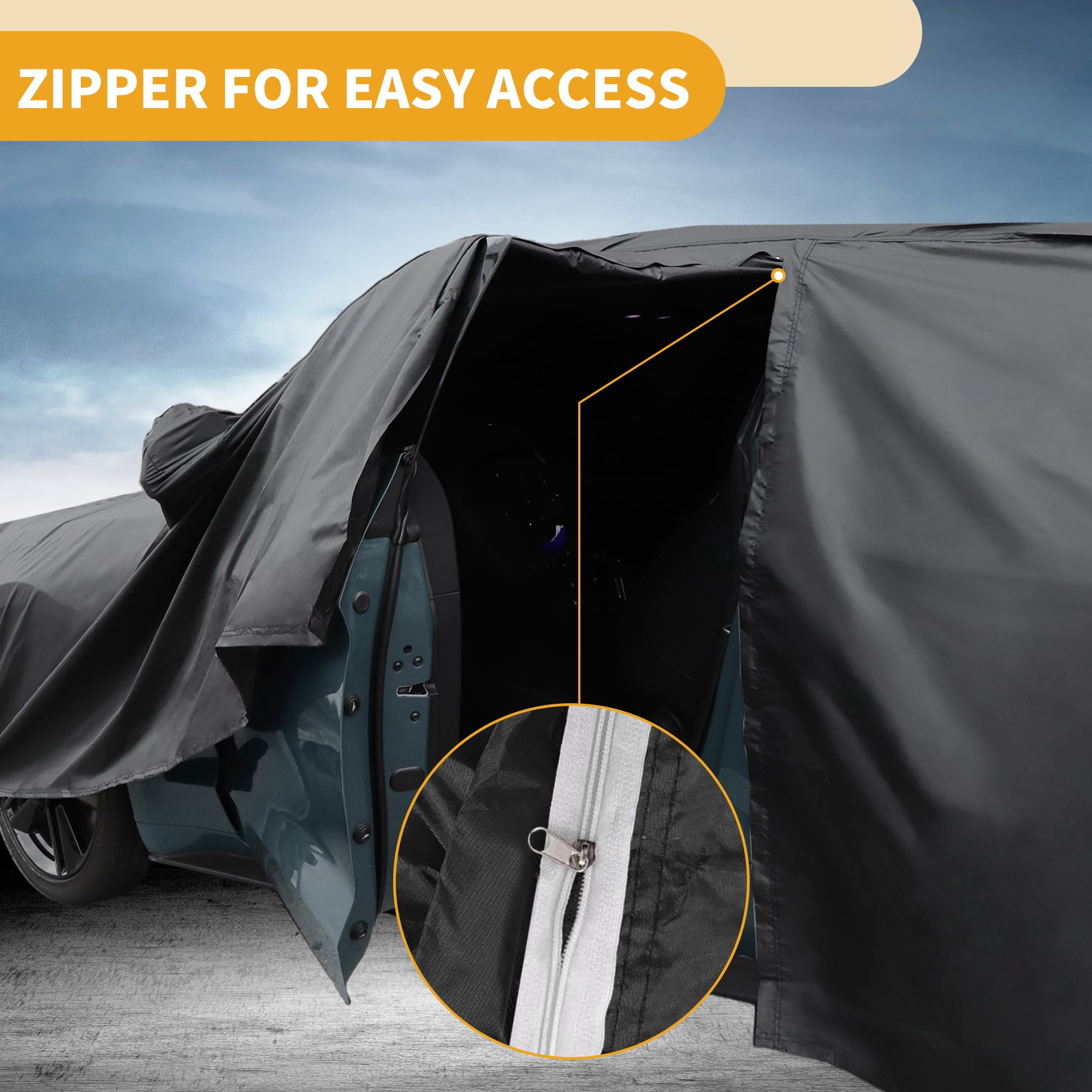 Unique Bargains Durable Waterproof Car Cover Black ["for Mazda CX-9"]
