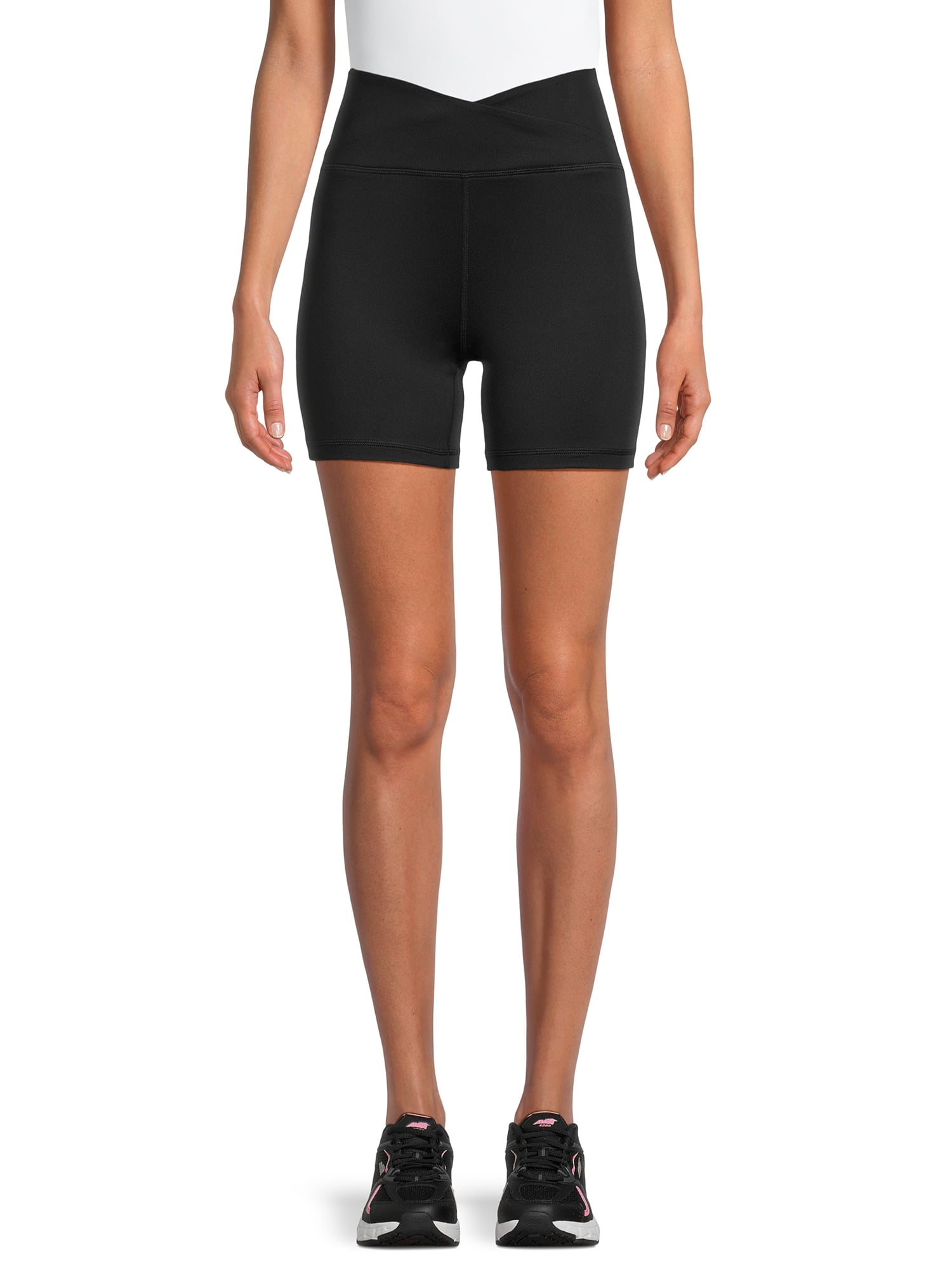 Avia Women's Crisscross Waist Bike Shorts, Sizes XSXXXL