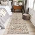 thumbnail image 5 of 2x6 Kitchen Runner Rug, Vintage Boho Non-Skid Rubber Backing Large Rectangle Rugs - Living Room Bedroom Home Office, Retro Southwestern Ethnic Mexican Floral Indoor Floor Mat Carpets Washable Rug, 5 of 9