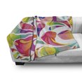 thumbnail image 3 of Colorful Soft Flannel Fleece Blanket, Abstract Arc-drop Shapes Energetic Composition with Vibrant Colors Curvy Splatters, Cozy Plush for Indoor and Outdoor Use, 50" x 60", Multicolor, by Ambesonne, 3 of 6