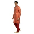 thumbnail image 3 of Saris and Things Pyjama Kurta de Mariage Indien Safran pour Hommes. Ce Produit Est Fait sur Commande., 3 of 5