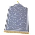 thumbnail image 2 of DOLITY Elegant Prayer Rug Area Rug with Tassel Carpet Non Slip Washable Worship Blanket Gray, 2 of 9