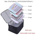 thumbnail image 1 of Document Organizer Briefcase A4 Folder Holder Men's Women's Bag Cover Purse Passport Home Safe Functional File Storage Case, 1 of 5