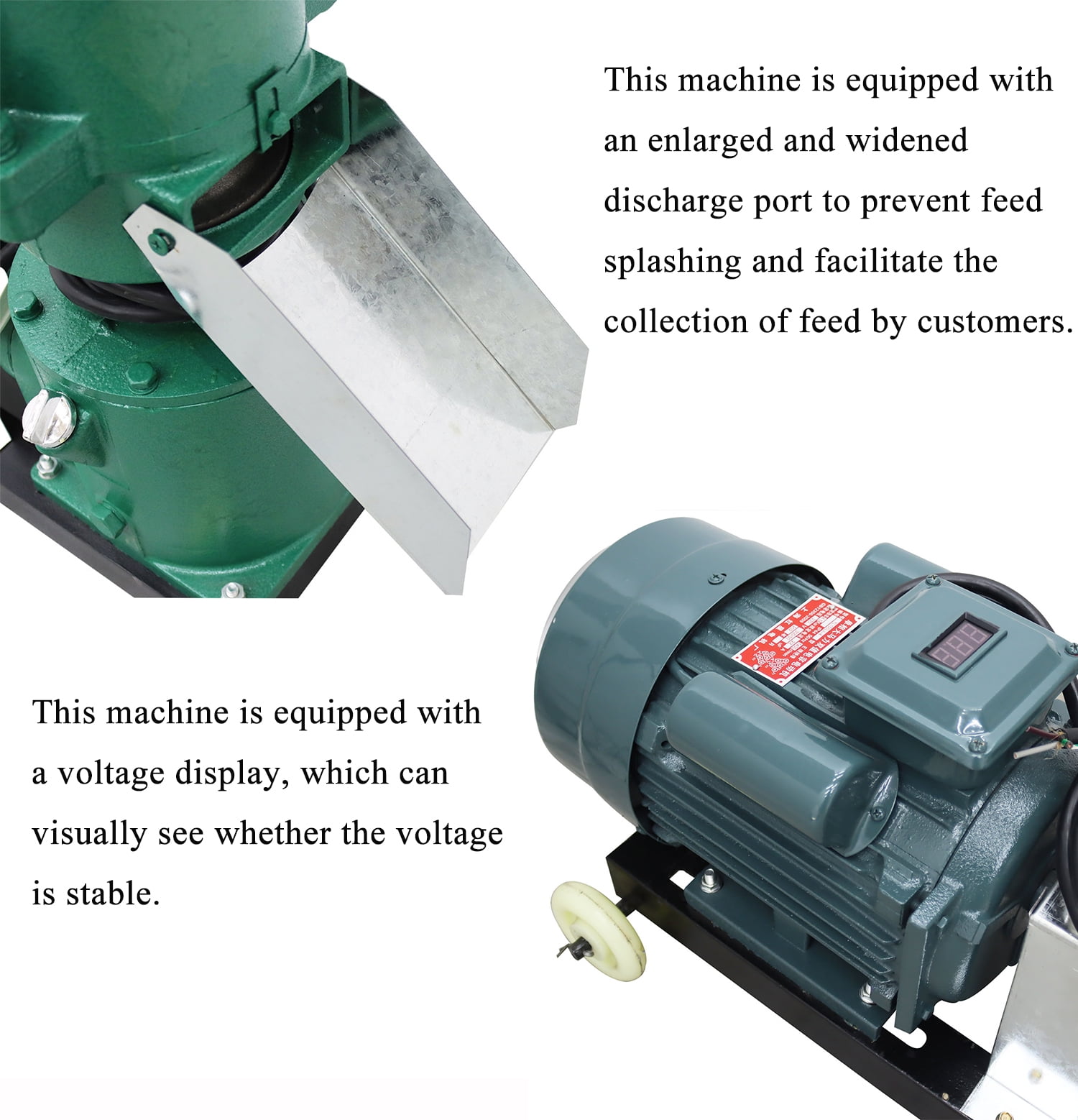 INTBUYING Farm Animal Feed Pellet Mill Machine 2MM Feed Granulator 4.5KW 220V