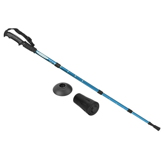 Uxcell Trekking Poles, Collapsible Hiking Pole 43 Inch with Mud Basket, Blue