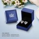 thumbnail image 5 of Forever Love Pendientes de tuerca con forma de corazón de plata de ley 925 con circonita de piedra natal, regalo de joyería de cumpleaños, regalos del día de San Valentín para muje, 5 of 5