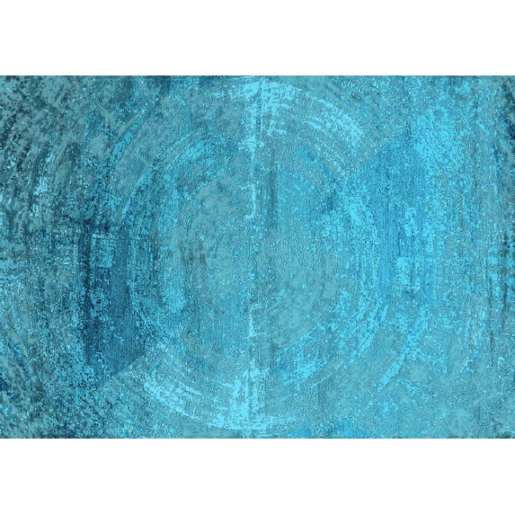 Ahgly Company Indoor Rectangle Oriental Light Blue Industrial Area Rugs, 5' x 8'
