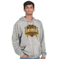 thumbnail image 3 of Worlds Greatest Father Trophy Dad Zip Hoodie Sweatshirt Men Brisco Brands M, 3 of 6