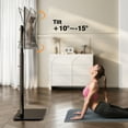 thumbnail image 2 of Universal TV Stand Monitor with Mount 100 Degree Swivel Height Adjustable and Tilt Function for 19 to 43 inch LCD, LED OLED TVs,Space Saving Standing Bedroom Living Room Corner,Black, 2 of 8