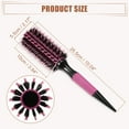 thumbnail image 3 of Cepillo de pelo redondo Unique Bargains para mujeres, con pines de nylon, cepillo redondo rosa 10.04"x2.17", 3 of 7