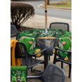thumbnail image 4 of Outdoor Tablecloth with Umbrella Hole and Zipper, St. Patrick's Day Square Table Cloth 60x60 Inch Waterproof Tablecloth, Spring Lucky Shamrocks Green Gnomes Plaid Picnic Table Cover for Patio Camping, 4 of 7