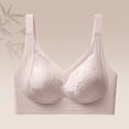 thumbnail image 2 of No Underwire Bra for Women, Full Coverage Lift Support Bra with Adjustable Straps, Breathable Daily T-Shirt Bra | VerBelle,Purple S, 2 of 6
