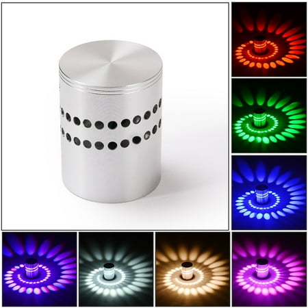 

3W RGB LED wall lamp spiral lighting corridor lamp bedroom indoor lamp