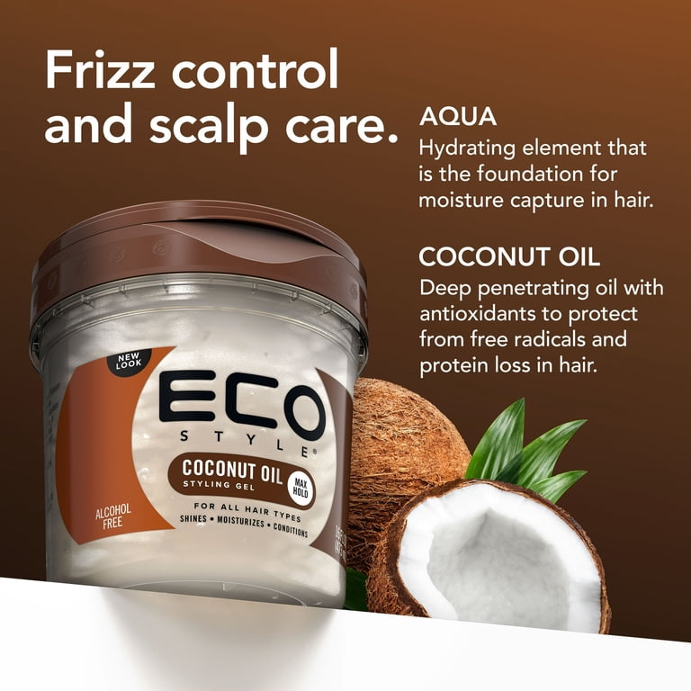 Eco Style Professional Styling Gel Coconut Oil Max Hold For All Eco Style Professional Styling Gel Coconut Oil Max Hold For All