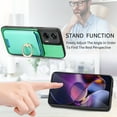 thumbnail image 3 of Classic Back Case for Motorola Moto G Power 5G 2024, with Removable Magnetic Card Slots Support Car Magnetic Mount with Finger Ring Stand Business Thin Fit Case for Moto G Power 5G 2024, Green, 3 of 7