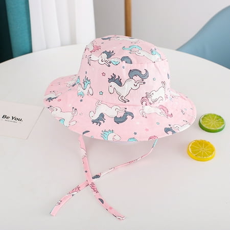 

Baby Cartoon Girl Floral Bucket Hat Protection Basin Hat Sunhat Sunscreen Cap