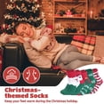 thumbnail image 2 of Paquete de 10 calcetines navideños, calcetines cálidos de invierno, calcetines de Papá Noel para árbol de Navidad, calcetines navideños coloridos, para regalo de fiesta de Navidad, 5 pares, 2 of 8