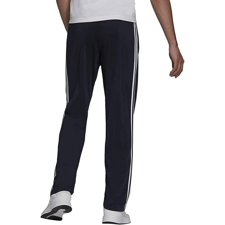 Adidas LEGEND INK/WHITE Men\'s Essentials 3-Stripes Tricot Pants, US Large