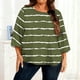 thumbnail image 1 of TaTaai Women's Gradient Print Long Sleeved T-shirt, Plus Size Round Neck Top, Lightweight Soft Design, All Seasons Wear, Casual Daily Party Work Dating Home Outfit Gift, 1 of 6