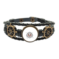 thumbnail image 1 of Disimula la mirada. Pulsera marina tejida en cuero, 1 of 4