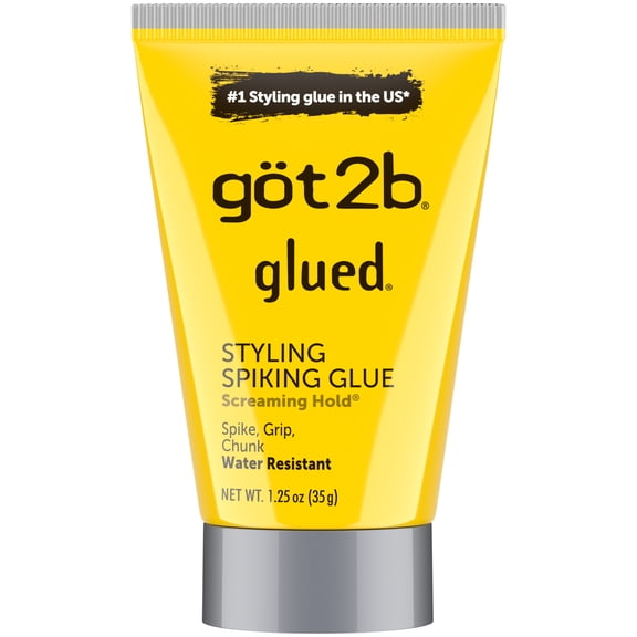 Got2b Glued Styling Spiking Glue, Screaming Hold, Spike, Grip, Chunk, Water resistant, 1.25 oz