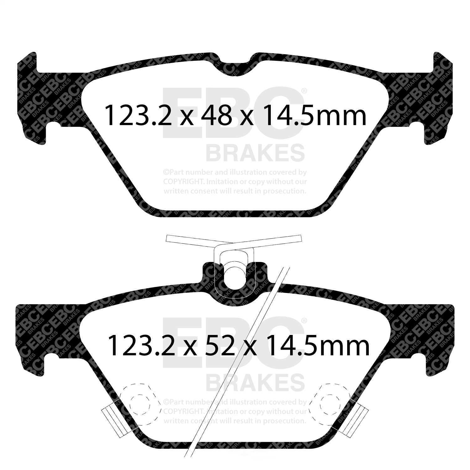 UD1808/ EBC OE Brake Pads Fits select: 2015-2023 SUBARU OUTBACK, 2018-2023 SUBARU FORESTER