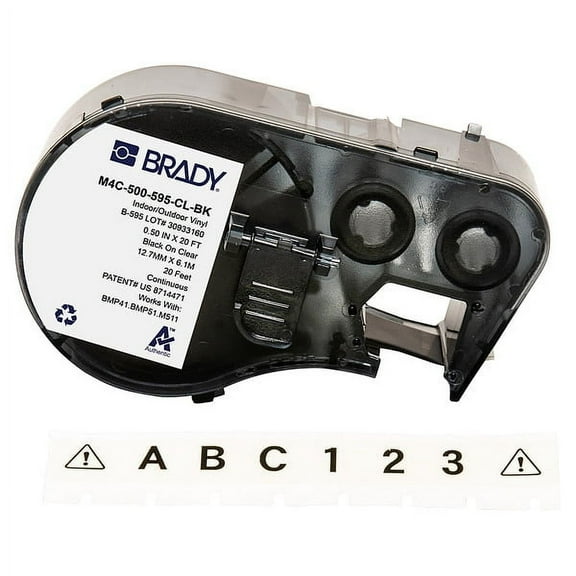 Brady Continuous Label Cartridge,Clear,Gloss M4C-500-595-CL-BK